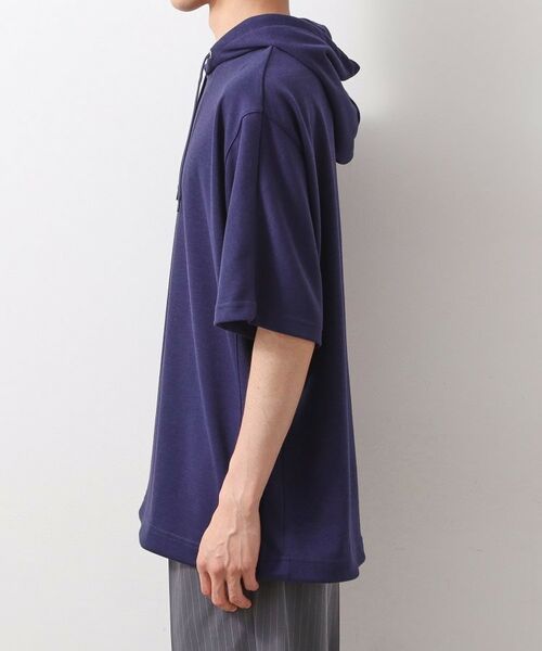 THE SHOP TK / ザ ショップ ティーケー パーカー | ポンチ半袖パーカー　【洗濯機OK】 | 詳細14