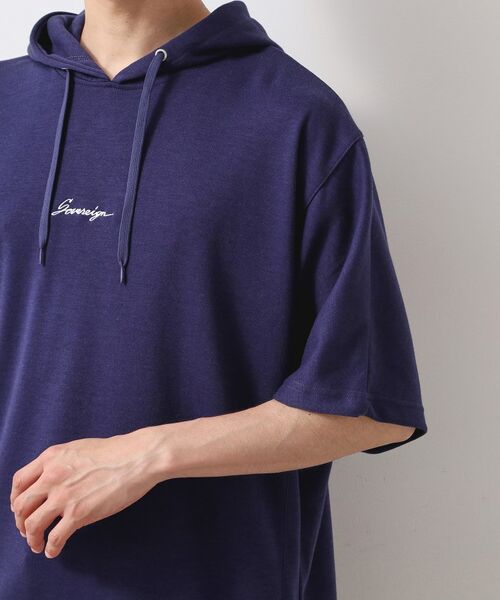 THE SHOP TK / ザ ショップ ティーケー パーカー | ポンチ半袖パーカー　【洗濯機OK】 | 詳細17