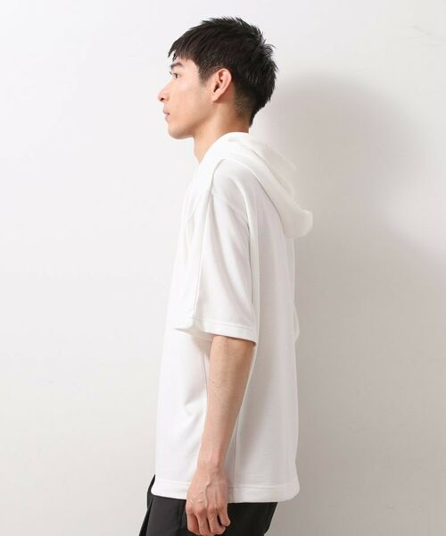 THE SHOP TK / ザ ショップ ティーケー パーカー | ポンチ半袖パーカー　【洗濯機OK】 | 詳細2