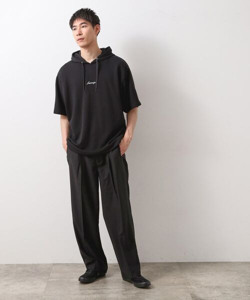 THE SHOP TK / ザ ショップ ティーケー パーカー | ポンチ半袖パーカー　【洗濯機OK】 | 詳細6