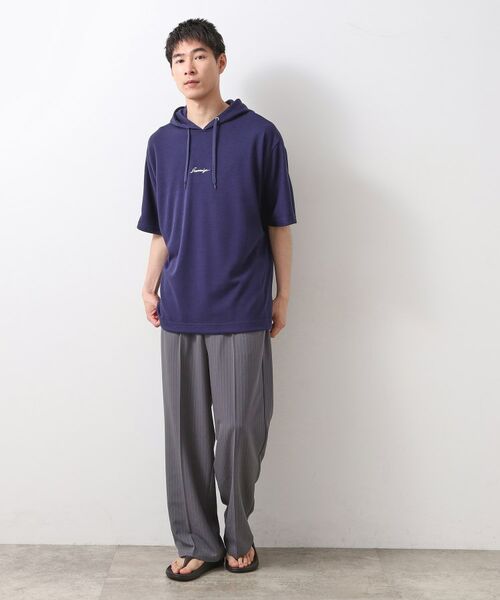 THE SHOP TK / ザ ショップ ティーケー パーカー | ポンチ半袖パーカー　【洗濯機OK】 | 詳細9