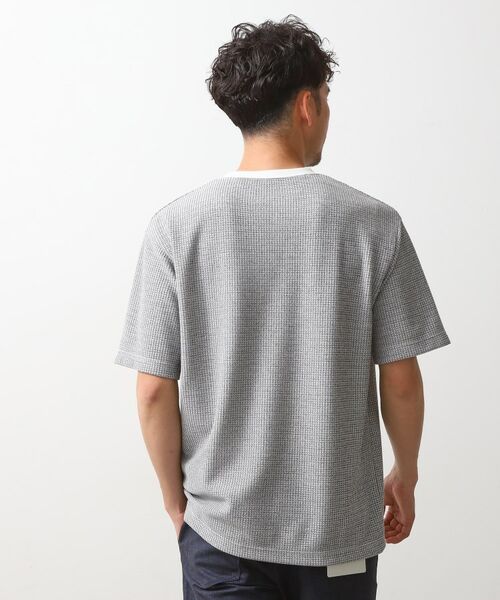 THE SHOP TK / ザ ショップ ティーケー カットソー | カットジャカード半袖Tシャツ | 詳細2