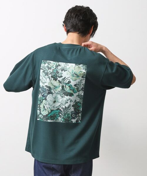 THE SHOP TK / ザ ショップ ティーケー カットソー | ボタニカルプリントオーバーサイズ半袖Ｔシャツ | 詳細6