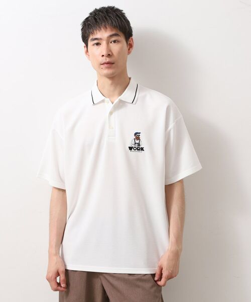 THE SHOP TK / ザ ショップ ティーケー ポロシャツ | サガラ刺繍半袖ポロシャツ　【洗濯機OK/ユニセックス】 | 詳細1