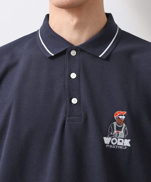 THE SHOP TK / ザ ショップ ティーケー ポロシャツ | サガラ刺繍半袖ポロシャツ　【洗濯機OK/ユニセックス】 | 詳細12