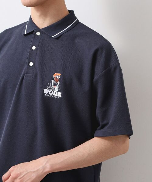 THE SHOP TK / ザ ショップ ティーケー ポロシャツ | サガラ刺繍半袖ポロシャツ　【洗濯機OK/ユニセックス】 | 詳細13