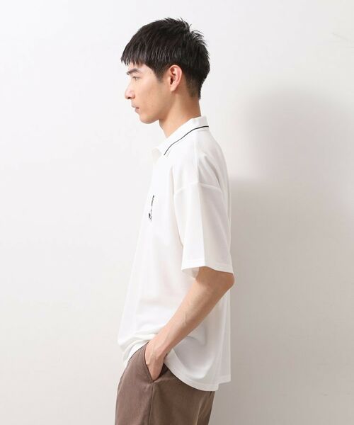 THE SHOP TK / ザ ショップ ティーケー ポロシャツ | サガラ刺繍半袖ポロシャツ　【洗濯機OK/ユニセックス】 | 詳細2