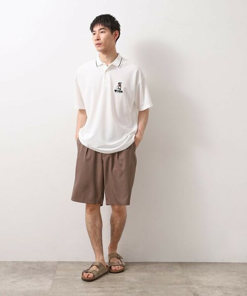 THE SHOP TK / ザ ショップ ティーケー ポロシャツ | サガラ刺繍半袖ポロシャツ　【洗濯機OK/ユニセックス】 | 詳細3