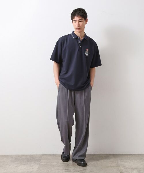 THE SHOP TK / ザ ショップ ティーケー ポロシャツ | サガラ刺繍半袖ポロシャツ　【洗濯機OK/ユニセックス】 | 詳細7