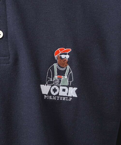 THE SHOP TK / ザ ショップ ティーケー ポロシャツ | サガラ刺繍半袖ポロシャツ　【洗濯機OK/ユニセックス】 | 詳細8