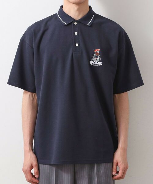 THE SHOP TK / ザ ショップ ティーケー ポロシャツ | サガラ刺繍半袖ポロシャツ　【洗濯機OK/ユニセックス】 | 詳細9