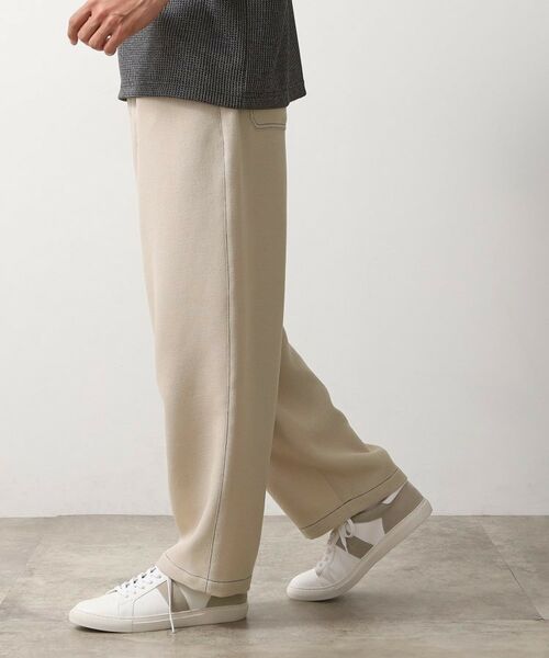 THE SHOP TK / ザ ショップ ティーケー パンツ | ブッチャー配色ワイドパンツ | 詳細11