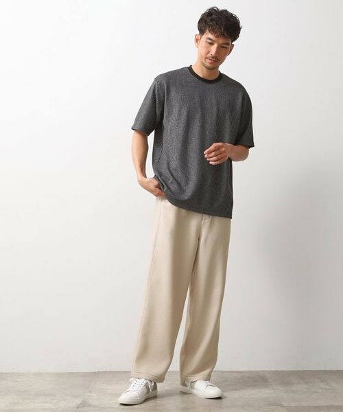 THE SHOP TK / ザ ショップ ティーケー パンツ | ブッチャー配色ワイドパンツ | 詳細13