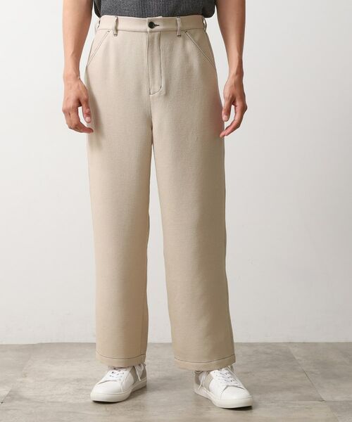 THE SHOP TK / ザ ショップ ティーケー パンツ | ブッチャー配色ワイドパンツ | 詳細15