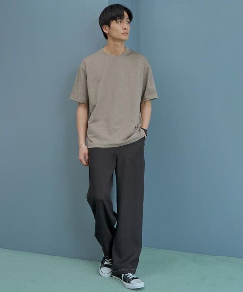 THE SHOP TK / ザ ショップ ティーケー パンツ | ブッチャー配色ワイドパンツ | 詳細2