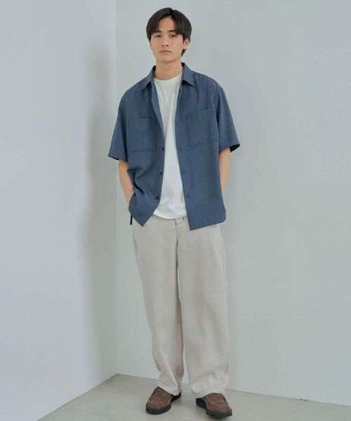 THE SHOP TK / ザ ショップ ティーケー パンツ | ブッチャー配色ワイドパンツ | 詳細4