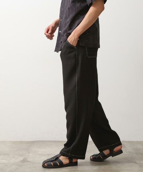 THE SHOP TK / ザ ショップ ティーケー パンツ | ブッチャー配色ワイドパンツ | 詳細6