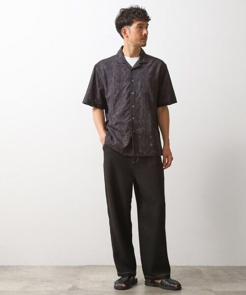 THE SHOP TK / ザ ショップ ティーケー パンツ | ブッチャー配色ワイドパンツ | 詳細8