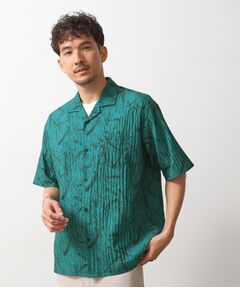 THE SHOP TK / ザ ショップ ティーケー シャツ・ブラウス | 総柄サッカー半袖シャツ マシンウォッシャブル