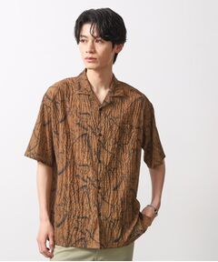 THE SHOP TK / ザ ショップ ティーケー シャツ・ブラウス | 総柄サッカー半袖シャツ マシンウォッシャブル