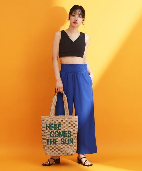 THE SHOP TK / ザ ショップ ティーケー トートバッグ | カラーロゴ雑材トートバッグ | 詳細11