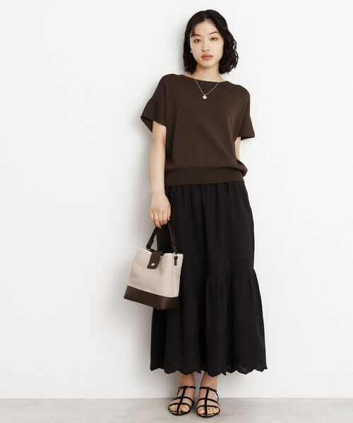 THE SHOP TK / ザ ショップ ティーケー ニット・セーター | さらさらフレアスリーブサマーニット【毛玉になりにくい/UV/洗濯機OK】 | 詳細9