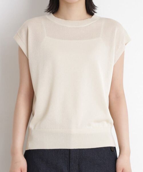 THE SHOP TK / ザ ショップ ティーケー ニット・セーター | ラメシアーフレンチ袖トップス【セットUP可/洗濯機OK】 | 詳細13