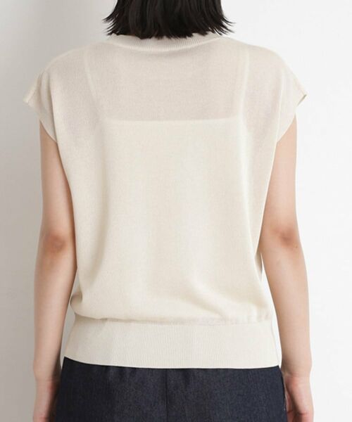 THE SHOP TK / ザ ショップ ティーケー ニット・セーター | ラメシアーフレンチ袖トップス【セットUP可/洗濯機OK】 | 詳細15