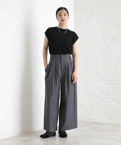 THE SHOP TK / ザ ショップ ティーケー ニット・セーター | ラメシアーフレンチ袖トップス【セットUP可/洗濯機OK】 | 詳細2