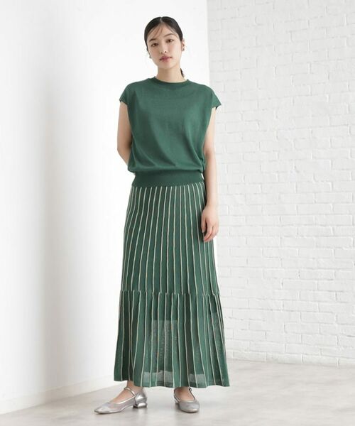 THE SHOP TK / ザ ショップ ティーケー ニット・セーター | ラメシアーフレンチ袖トップス【セットUP可/洗濯機OK】 | 詳細6