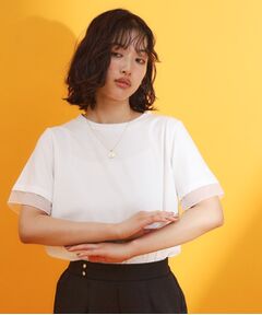 THE SHOP TK / ザ ショップ ティーケー Tシャツ | 【再入荷】袖シアーTシャツ【接触冷感/UV/洗濯機OK】