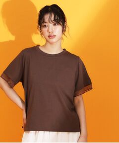 THE SHOP TK / ザ ショップ ティーケー Tシャツ | 【再入荷】袖シアーTシャツ【接触冷感/UV/洗濯機OK】