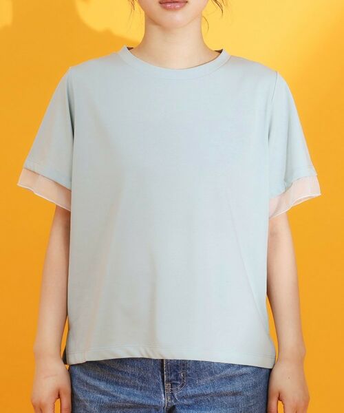 THE SHOP TK / ザ ショップ ティーケー Tシャツ | 【再入荷】袖シアーTシャツ【接触冷感/UV/洗濯機OK】 | 詳細16