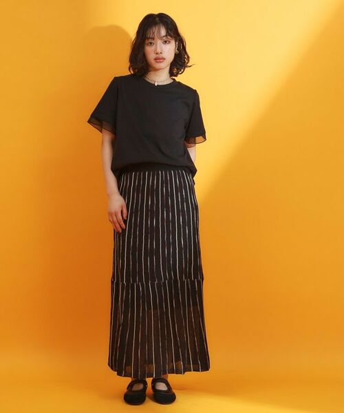 THE SHOP TK / ザ ショップ ティーケー Tシャツ | 【再入荷】袖シアーTシャツ【接触冷感/UV/洗濯機OK】 | 詳細6