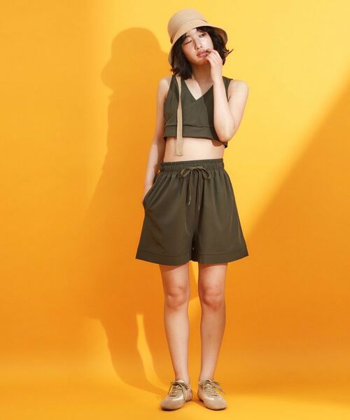 THE SHOP TK / ザ ショップ ティーケー キャミソール・チューブトップ | 【mizugiwa/ラッシュガード】パット入りリボンビスチェ/セットアップ可/接触冷感/UVケア/洗える | 詳細8