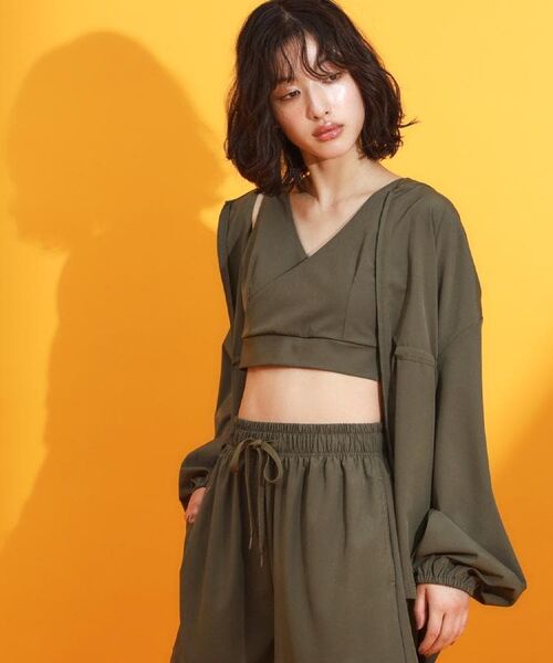 THE SHOP TK / ザ ショップ ティーケー キャミソール・チューブトップ | 【mizugiwa/ラッシュガード】パット入りリボンビスチェ/セットアップ可/接触冷感/UVケア/洗える | 詳細9