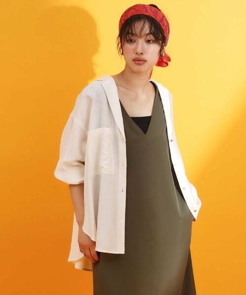 THE SHOP TK / ザ ショップ ティーケー ロング・マキシ丈ワンピース | 【mizugiwa/ラッシュガード】Vネックジャンスカ/セットアップ可/接触冷感/UVケア/洗濯機OK | 詳細4