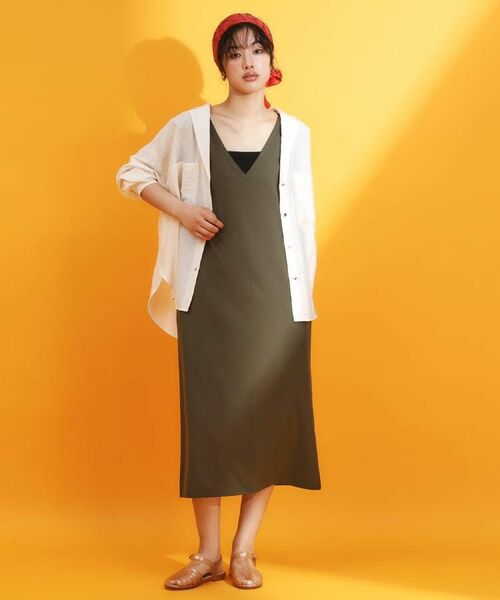 THE SHOP TK / ザ ショップ ティーケー ロング・マキシ丈ワンピース | 【mizugiwa/ラッシュガード】Vネックジャンスカ/セットアップ可/接触冷感/UVケア/洗濯機OK | 詳細5