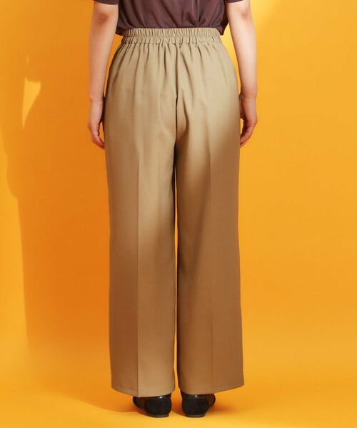 THE SHOP TK / ザ ショップ ティーケー パンツ | 麻調ピンタックワイドパンツ【洗濯機OK】 | 詳細15