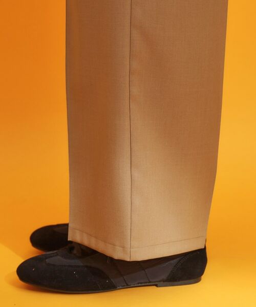 THE SHOP TK / ザ ショップ ティーケー パンツ | 麻調ピンタックワイドパンツ【洗濯機OK】 | 詳細19