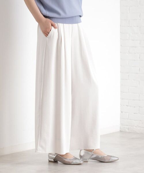 THE SHOP TK / ザ ショップ ティーケー パンツ | タックワイドパンツ【UV/洗濯機OK/セットUP可】 | 詳細1