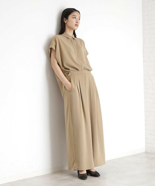 THE SHOP TK / ザ ショップ ティーケー パンツ | タックワイドパンツ【UV/洗濯機OK/セットUP可】 | 詳細12