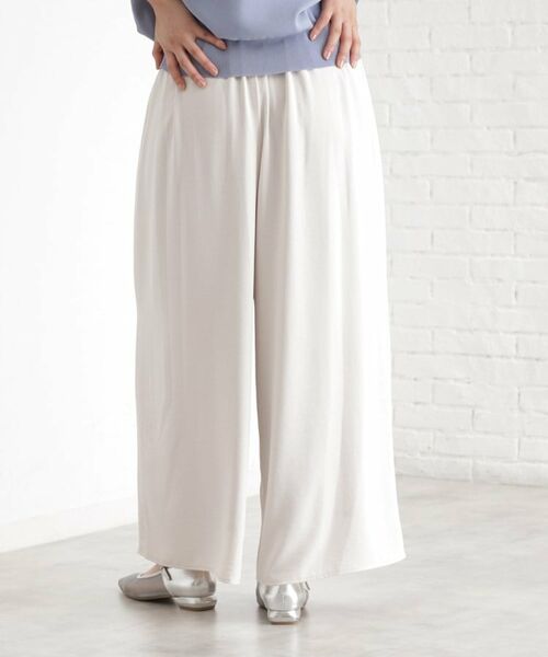 THE SHOP TK / ザ ショップ ティーケー パンツ | タックワイドパンツ【UV/洗濯機OK/セットUP可】 | 詳細2