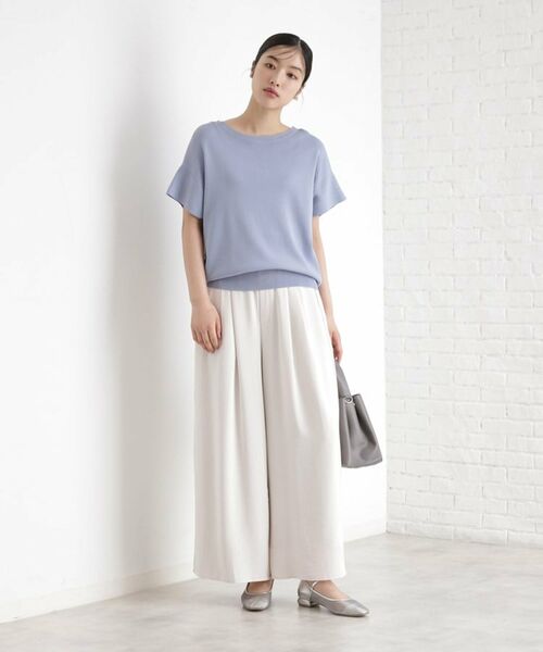 THE SHOP TK / ザ ショップ ティーケー パンツ | タックワイドパンツ【UV/洗濯機OK/セットUP可】 | 詳細3