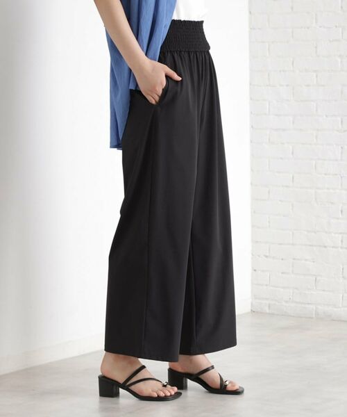 THE SHOP TK / ザ ショップ ティーケー パンツ | ウエストシャーリングパンツ【撥水/接触冷感/UV/洗濯機OK】 | 詳細1