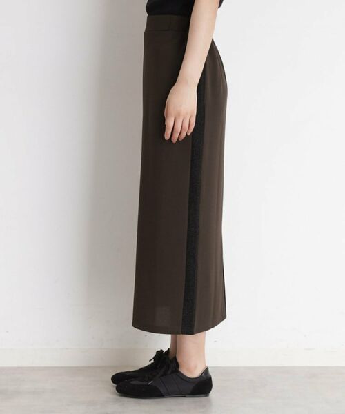 THE SHOP TK / ザ ショップ ティーケー ロング・マキシ丈スカート | サイドラメラインタイトスカート【洗濯機OK】 | 詳細10