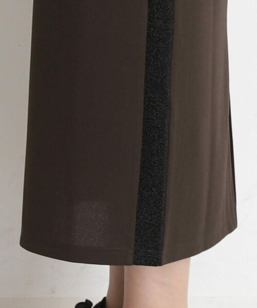 THE SHOP TK / ザ ショップ ティーケー ロング・マキシ丈スカート | サイドラメラインタイトスカート【洗濯機OK】 | 詳細15