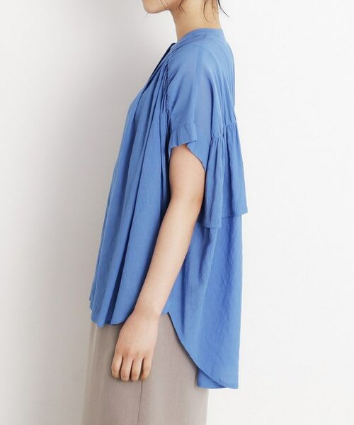 THE SHOP TK / ザ ショップ ティーケー シャツ・ブラウス | 麻調シアーフリルギャザーブラウス【洗える】 | 詳細14