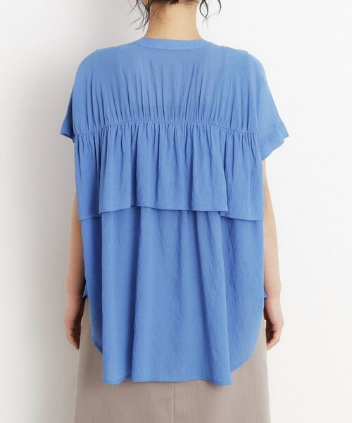 THE SHOP TK / ザ ショップ ティーケー シャツ・ブラウス | 麻調シアーフリルギャザーブラウス【洗える】 | 詳細15