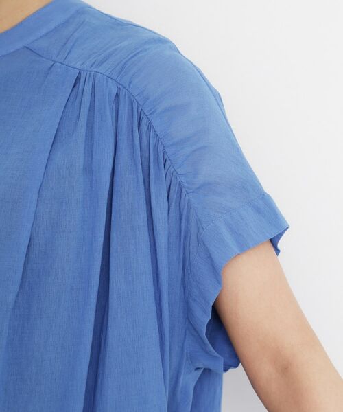 THE SHOP TK / ザ ショップ ティーケー シャツ・ブラウス | 麻調シアーフリルギャザーブラウス【洗える】 | 詳細17